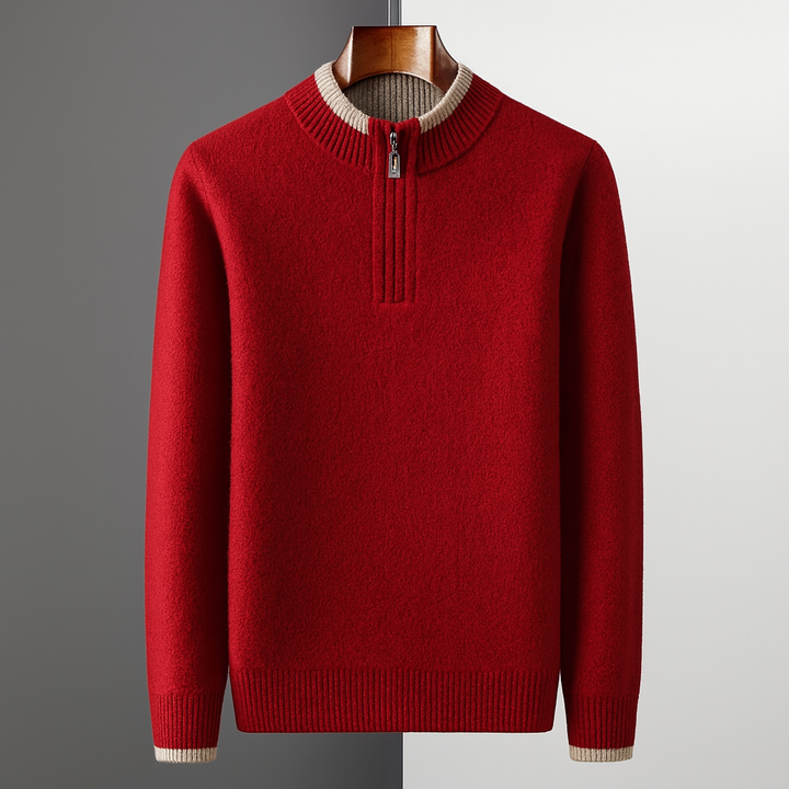 Savoni Wool Quarter-Zip Sweater