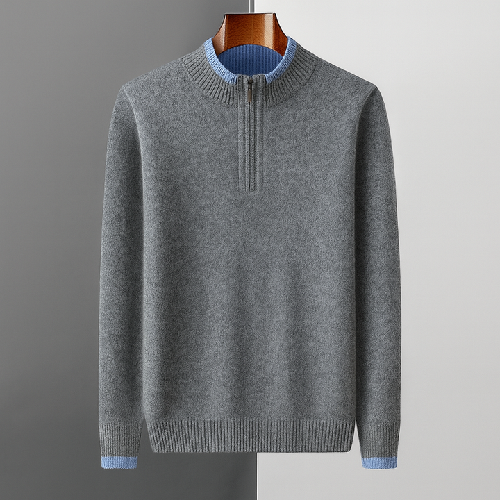 Savoni Wool Quarter-Zip Sweater