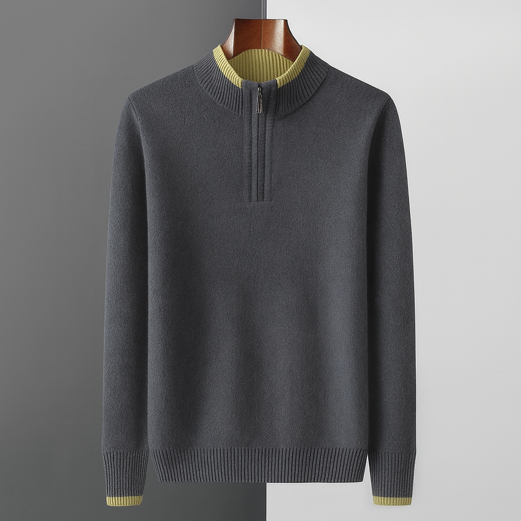 Savoni Wool Quarter-Zip Sweater