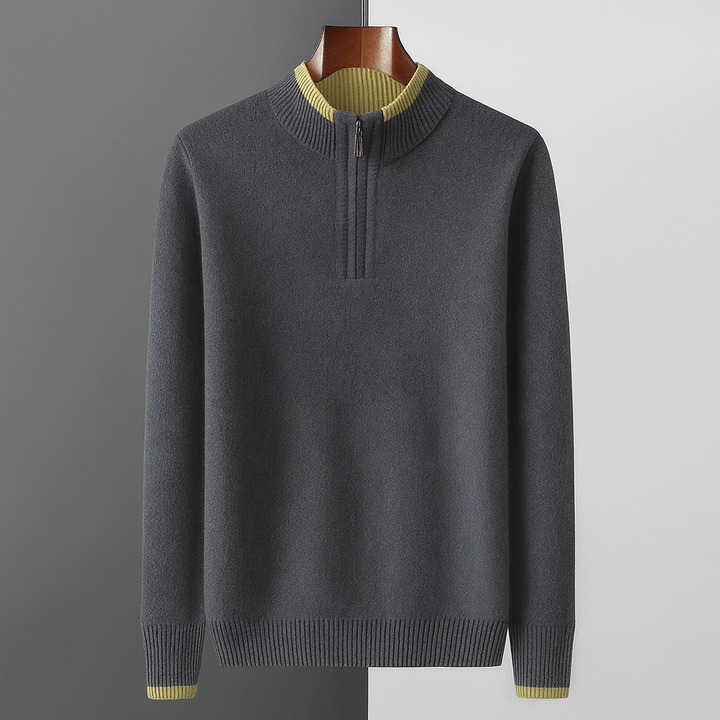 Savoni Wool Quarter-Zip Sweater