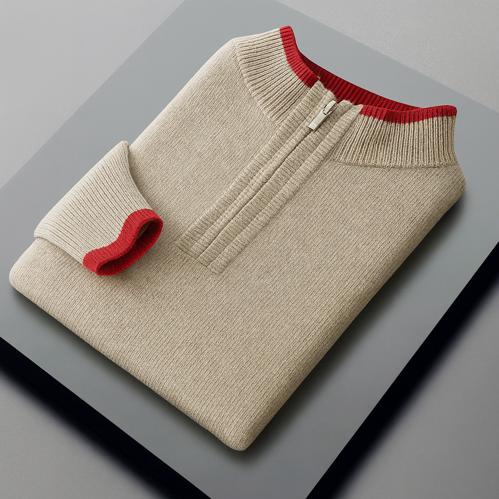 Savoni Wool Quarter-Zip Sweater