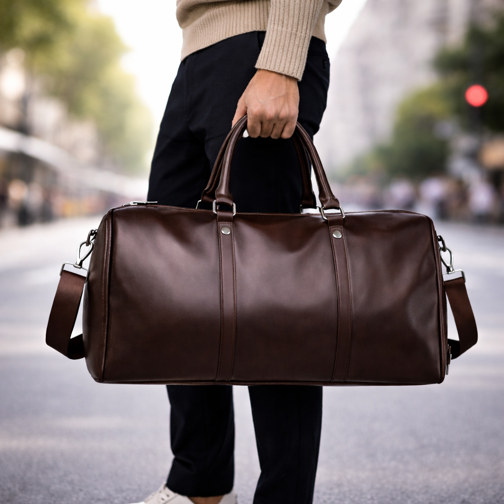 Savoni Leather Duffle Bag