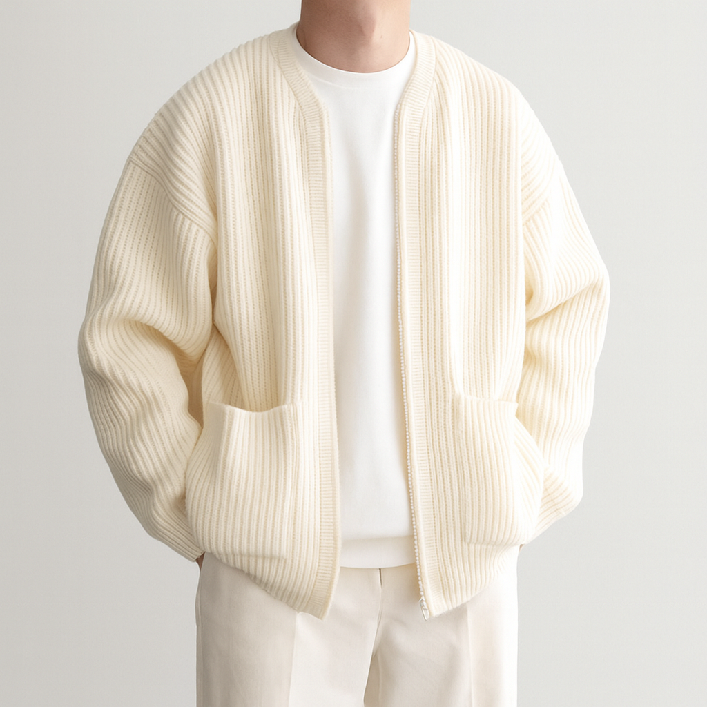 Savoni Wool Zip Up Sweater