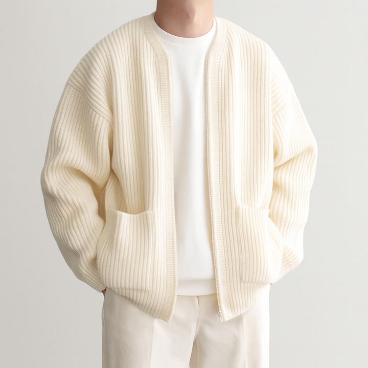 Savoni Wool Zip Up Sweater