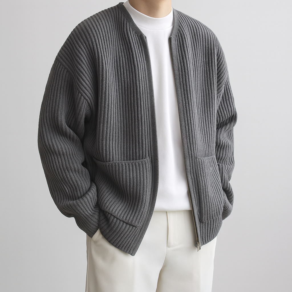 Savoni Wool Zip Up Sweater