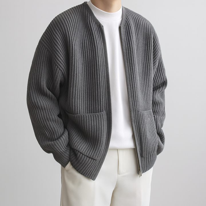 Savoni Wool Zip Up Sweater