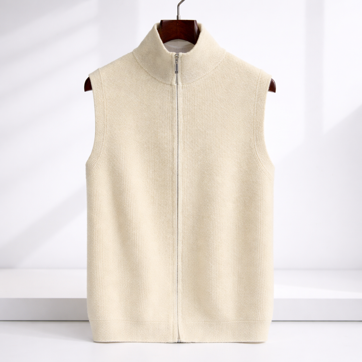 Savoni Zip-Up Wool Vest