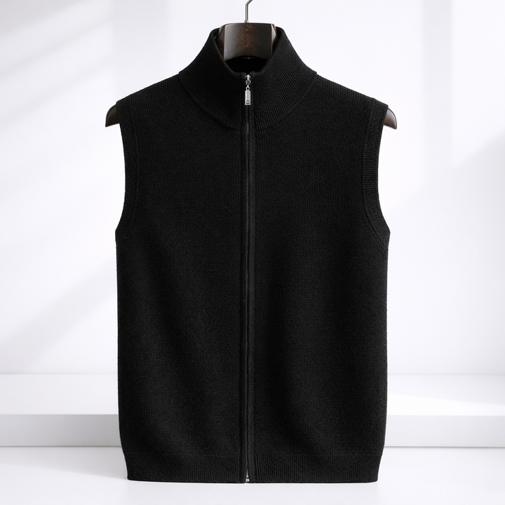 Savoni Zip-Up Wool Vest