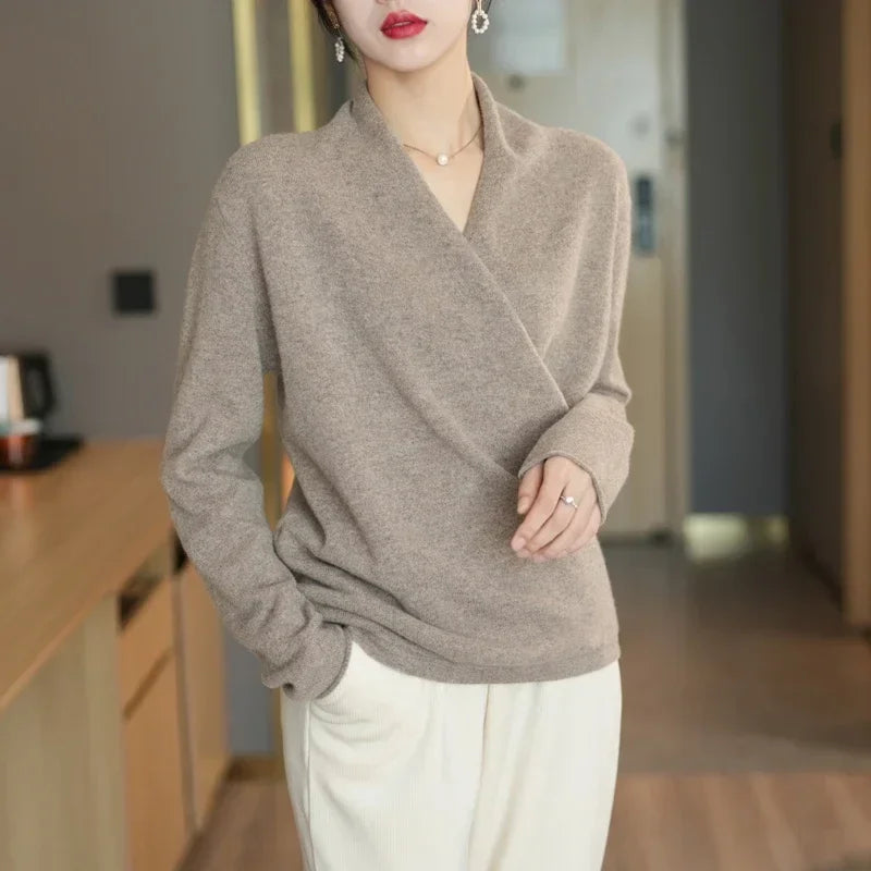 Sophia Wool V-Neck Sweater