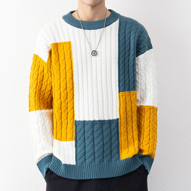 Arden Knitted Patchwork Sweater