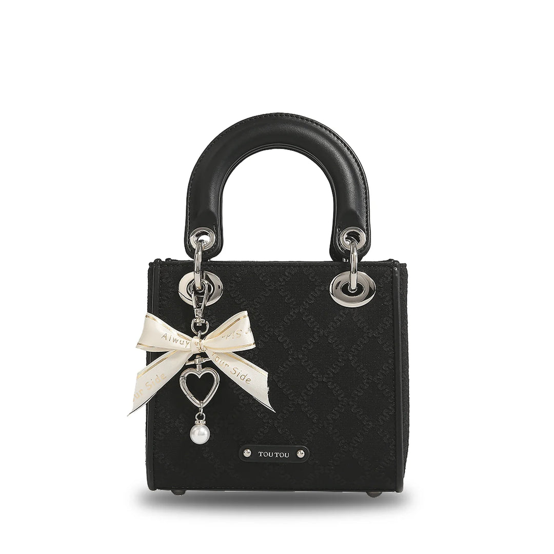 Clarisse Bow Jacquard Handbag