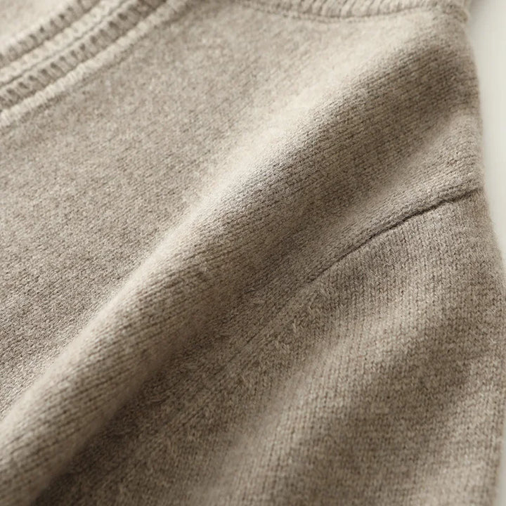 Savoni Wool Quarter-Zip Sweater