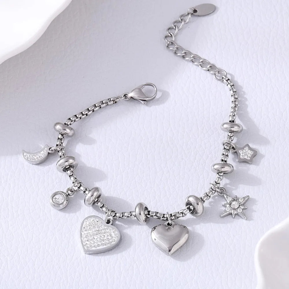 Stellar Heart Charm Bracelet