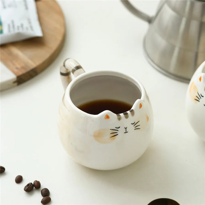 Purrfect Cat-Shaped Ceramic Mug