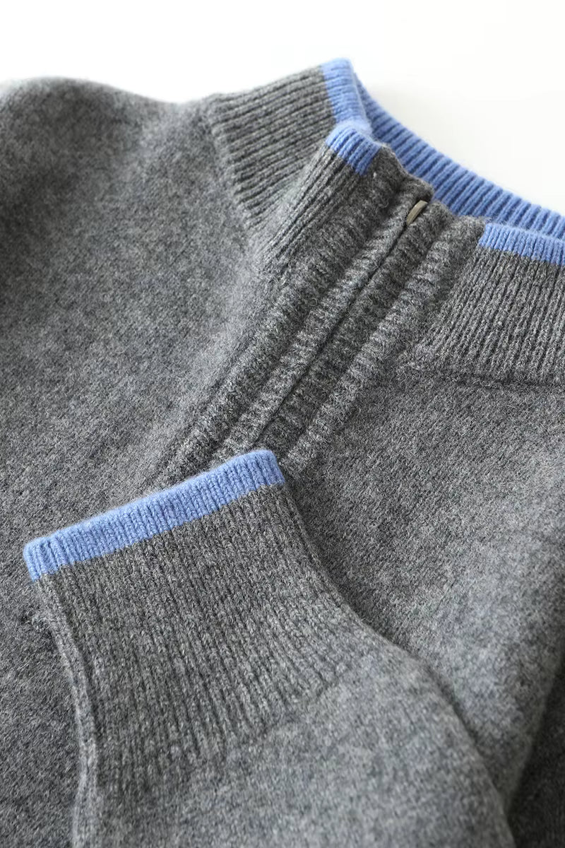 Savoni Wool Quarter-Zip Sweater