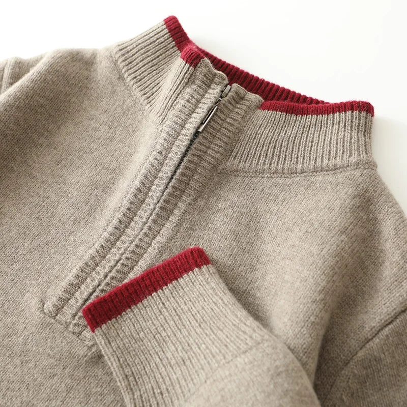 Savoni Wool Quarter-Zip Sweater