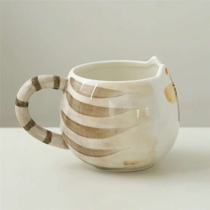 Purrfect Cat-Shaped Ceramic Mug