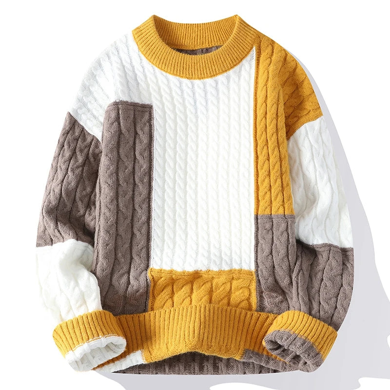 Arden Knitted Patchwork Sweater