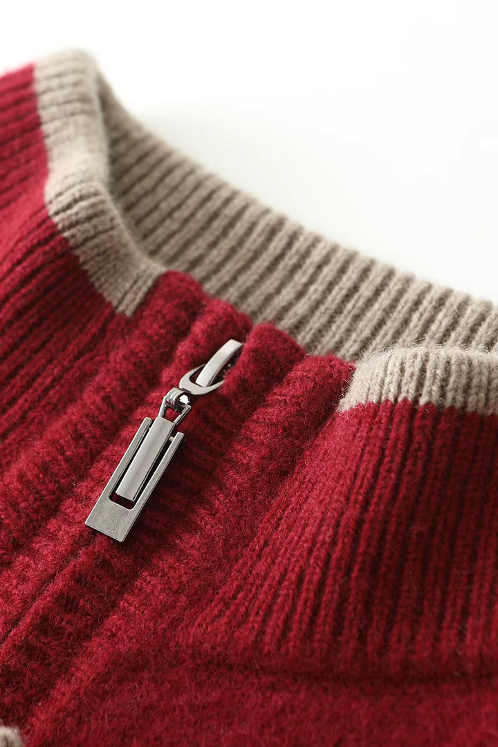 Savoni Wool Quarter-Zip Sweater