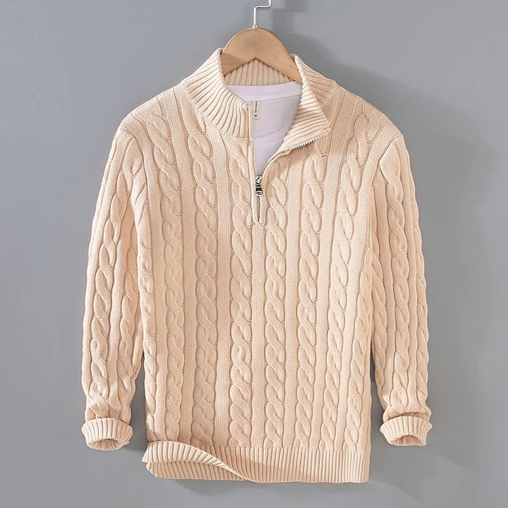 Arden Half-Zip Cotton Sweater