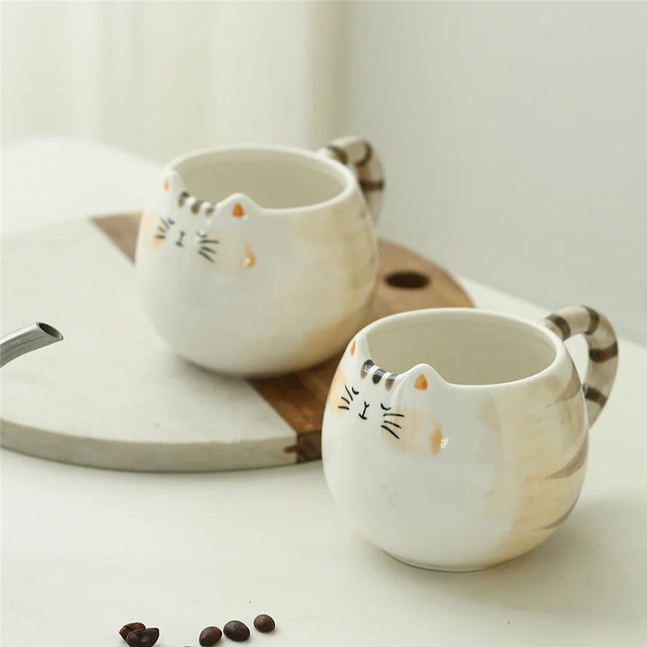 Purrfect Cat-Shaped Ceramic Mug