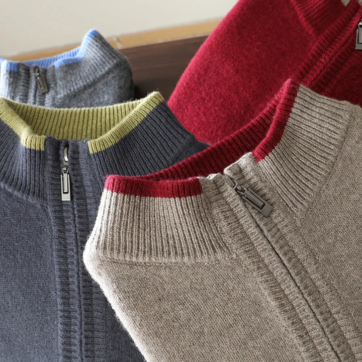 Savoni Wool Quarter-Zip Sweater