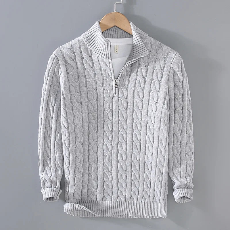 Arden Half-Zip Cotton Sweater