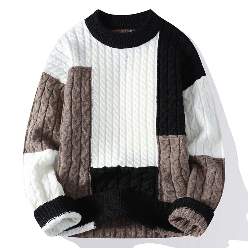 Arden Knitted Patchwork Sweater