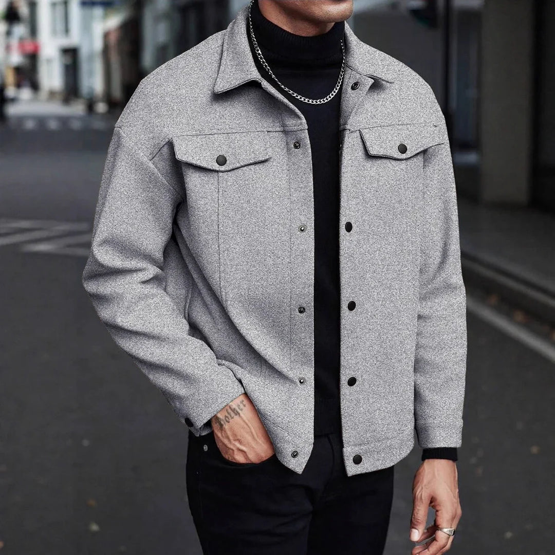 Savoni Wool Button-Up Jacket