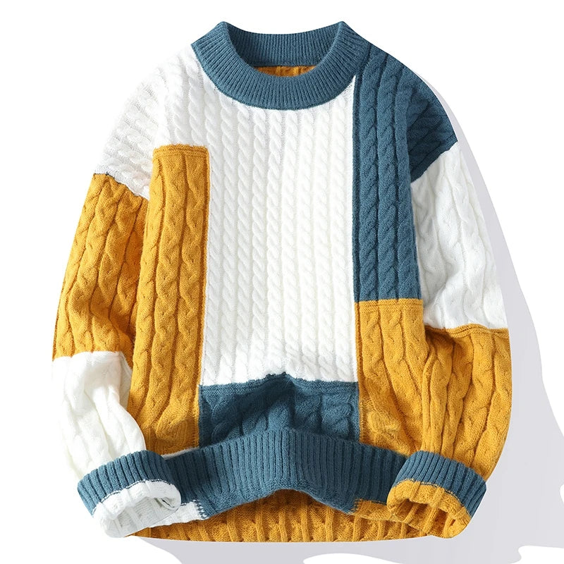 Arden Knitted Patchwork Sweater