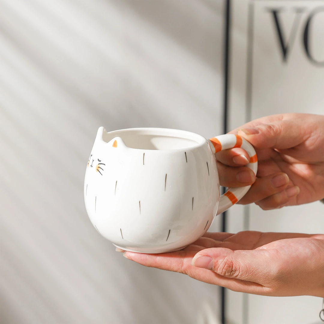 Purrfect Cat-Shaped Ceramic Mug