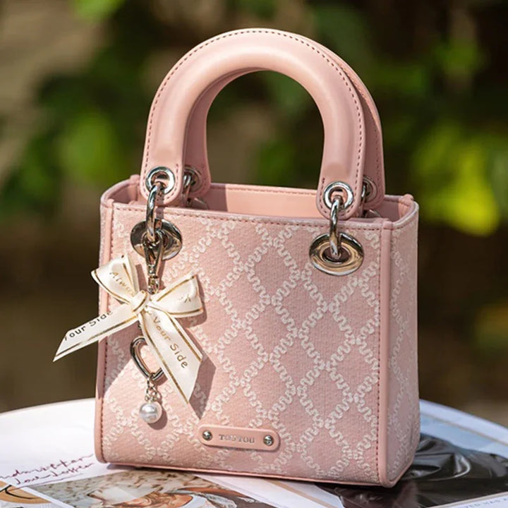 Clarisse Bow Jacquard Handbag