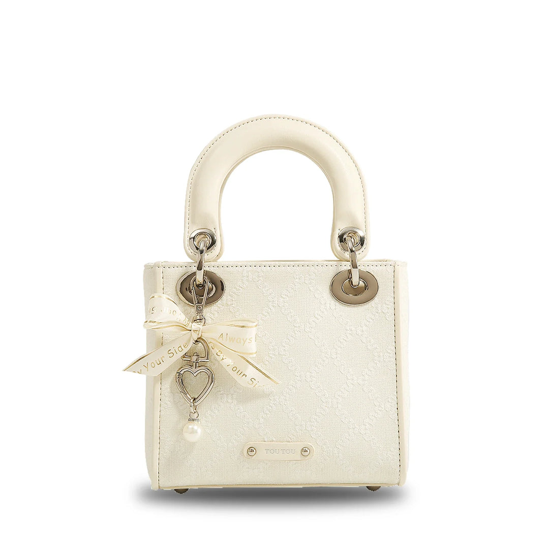 Clarisse Bow Jacquard Handbag