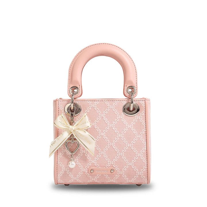 Clarisse Bow Jacquard Handbag