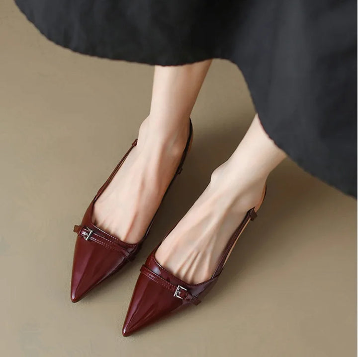 Amara Pointed Leather Heels